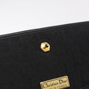 Christian Dior Trotter Canvas Chain Shoulder Bag Black Gold Auth ep16211-17