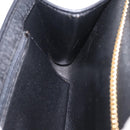 Christian Dior Trotter Canvas Chain Shoulder Bag Black Gold Auth ep16211-21
