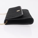Christian Dior Trotter Canvas Chain Shoulder Bag Black Gold Auth ep16211-5