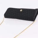 Christian Dior Trotter Canvas Chain Shoulder Bag Black Gold Auth ep16211-6