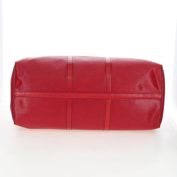 LOUIS VUITTON Epi Keepall 50 Boston Bag Red M42967 LV Auth ep16212A