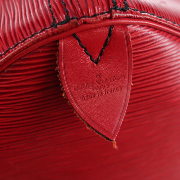 LOUIS VUITTON Epi Keepall 50 Boston Bag Red M42967 LV Auth ep16212A