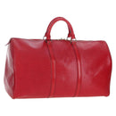 LOUIS VUITTON Epi Keepall 50 Boston Bag Red M42967 LV Auth ep16212A-1