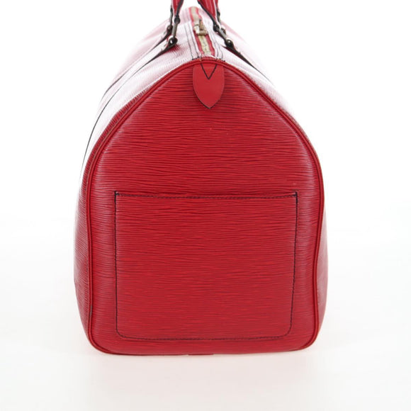 LOUIS VUITTON Epi Keepall 50 Boston Bag Red M42967 LV Auth ep16212A