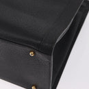 GUCCI Bamboo Hand Bag Leather Black Gold 002 1186 0260 Auth ep16218-18