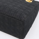 Christian Dior Lady Dior Canage Hand Bag Canvas Black Gold Auth ep16219-16
