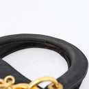 Christian Dior Lady Dior Canage Hand Bag Canvas Black Gold Auth ep16219-8