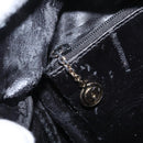 GUCCI Bamboo Hand Bag Leather Black Gold 000 2865 0575 Auth ep16220-19