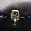 Christian Dior Hand Bag Leather 2way Black Gold Auth ep16221-16