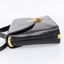 Christian Dior Hand Bag Leather 2way Black Gold Auth ep16221-4