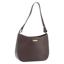 Burberrys Shoulder Bag Leather Brown Gold Auth ep16223-1
