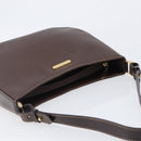 Burberrys Shoulder Bag Leather Brown Gold Auth ep16223-7