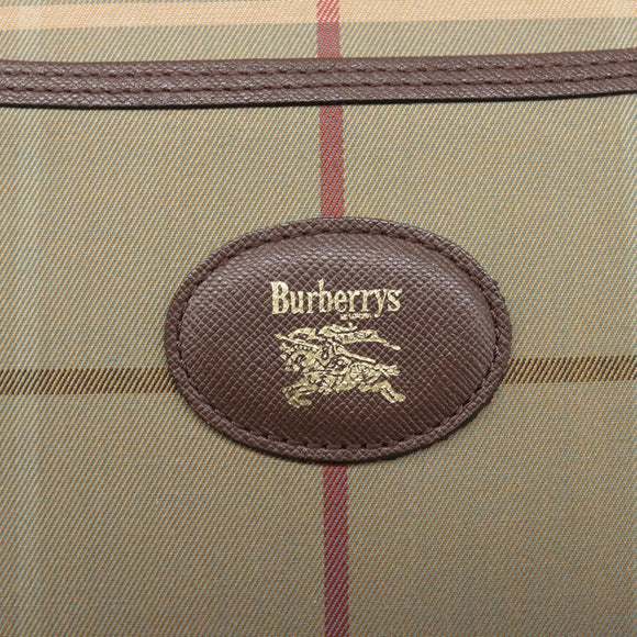 Burberrys Nova Check Shoulder Bag Canvas Beige Gold Auth ep16224