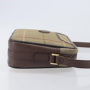 Burberrys Nova Check Shoulder Bag Canvas Beige Gold Auth ep16224-3