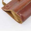 LOEWE Shoulder Bag Leather Brown Gold Auth ep16225-9