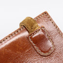 LOEWE Shoulder Bag Leather Brown Gold Auth ep16225-10