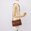 LOEWE Shoulder Bag Leather Brown Gold Auth ep16225-19