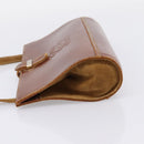 LOEWE Shoulder Bag Leather Brown Gold Auth ep16225-3