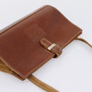 LOEWE Shoulder Bag Leather Brown Gold Auth ep16225-6