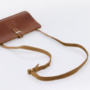 LOEWE Shoulder Bag Leather Brown Gold Auth ep16225-7