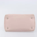 Christian Dior Lady Dior Hand Bag Leather Pink Silver Auth ep16226-5