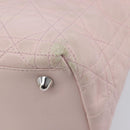 Christian Dior Lady Dior Hand Bag Leather Pink Silver Auth ep16226-17
