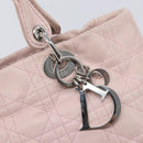 Christian Dior Lady Dior Hand Bag Leather Pink Silver Auth ep16226-19