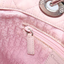 Christian Dior Lady Dior Hand Bag Leather Pink Silver Auth ep16226-23