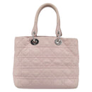 Christian Dior Lady Dior Hand Bag Leather Pink Silver Auth ep16226-2