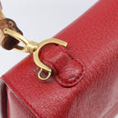 GUCCI Bamboo Hand Bag Leather Red Gold 000 1227 0633 Auth ep16228A-10