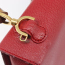 GUCCI Bamboo Hand Bag Leather Red Gold 000 1227 0633 Auth ep16228A-17
