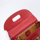 GUCCI Bamboo Hand Bag Leather Red Gold 000 1227 0633 Auth ep16228A-19