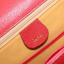 GUCCI Bamboo Hand Bag Leather Red Gold 000 1227 0633 Auth ep16228A-20