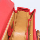 GUCCI Bamboo Hand Bag Leather Red Gold 000 1227 0633 Auth ep16228A-21