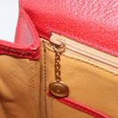 GUCCI Bamboo Hand Bag Leather Red Gold 000 1227 0633 Auth ep16228A-23