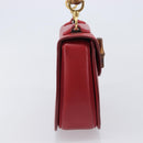 GUCCI Bamboo Hand Bag Leather Red Gold 000 1227 0633 Auth ep16228A-4