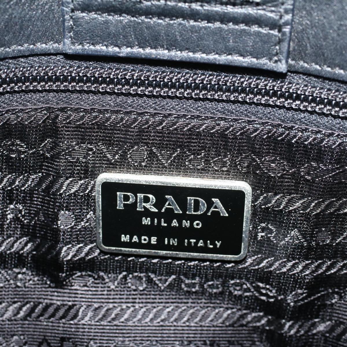 PRADA Shoulder Bag Leather Black Auth ep1623