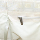 CHANEL New Travel Line Tote Bag Canvas Beige Silver CC Auth ep16230-20