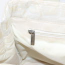 CHANEL New Travel Line Tote Bag Canvas Beige Silver CC Auth ep16230-22