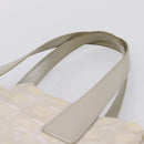 CHANEL New Travel Line Tote Bag Canvas Beige Silver CC Auth ep16230-9