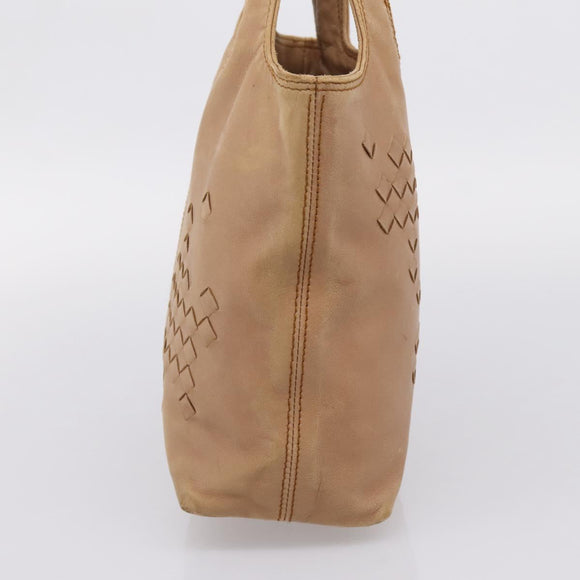 BOTTEGA VENETA INTRECCIATO Hand Bag Leather Beige Auth ep16232
