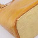 LOUIS VUITTON Monogram Vernis Houston Hand Bag Beige M91004 LV Auth ep16235-14
