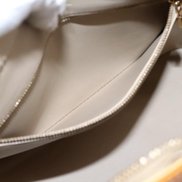 LOUIS VUITTON Monogram Vernis Houston Hand Bag Beige M91004 LV Auth ep16235