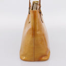 LOUIS VUITTON Monogram Vernis Houston Hand Bag Beige M91004 LV Auth ep16235-4