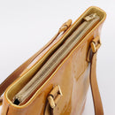 LOUIS VUITTON Monogram Vernis Houston Hand Bag Beige M91004 LV Auth ep16235-6