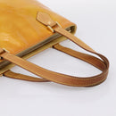 LOUIS VUITTON Monogram Vernis Houston Hand Bag Beige M91004 LV Auth ep16235-7