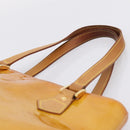 LOUIS VUITTON Monogram Vernis Houston Hand Bag Beige M91004 LV Auth ep16235-8