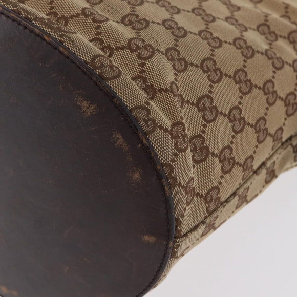 GUCCI GG Canvas Shoulder Bag Beige Silver 106240 Auth ep16240