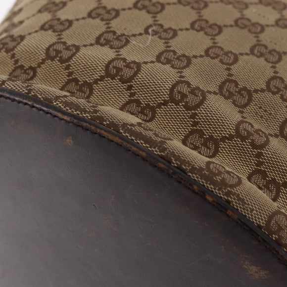 GUCCI GG Canvas Shoulder Bag Beige Silver 106240 Auth ep16240
