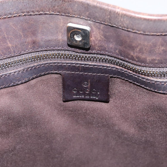 GUCCI GG Canvas Shoulder Bag Beige Silver 106240 Auth ep16240
